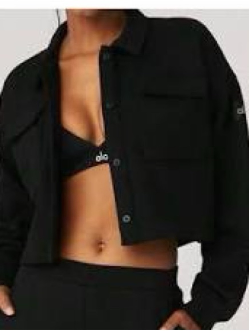 Alo Yoga Renown Crop Button-Up Shirt